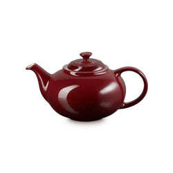 Le Creuset 1.3L Garnet Stoneware Teapot with drip-resistant spout, ergonomic handle, heat-retentive, dishwasher safe – Keans