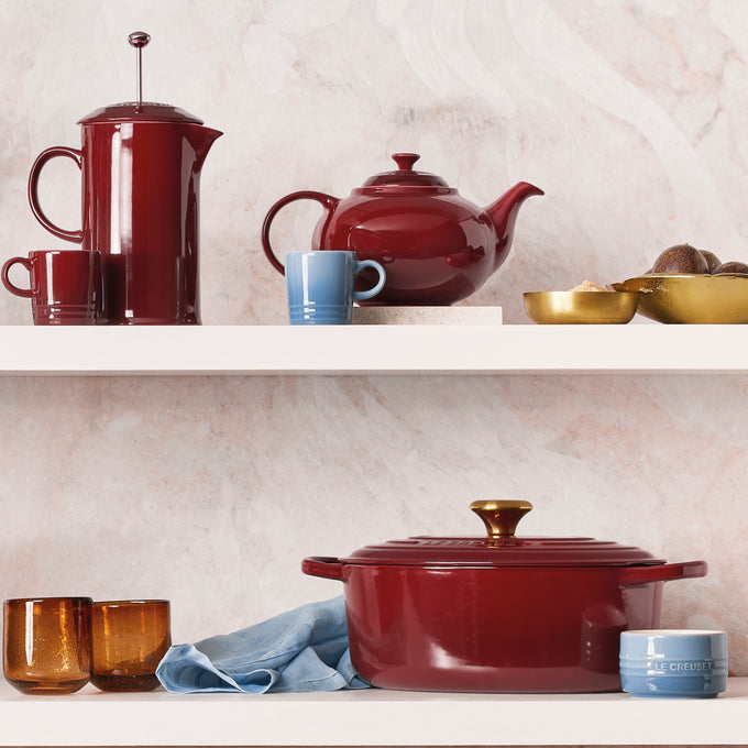 Le Creuset 1.3L Garnet Stoneware Classic Teapot - Durable, Elegant Design | Keans Claremorris