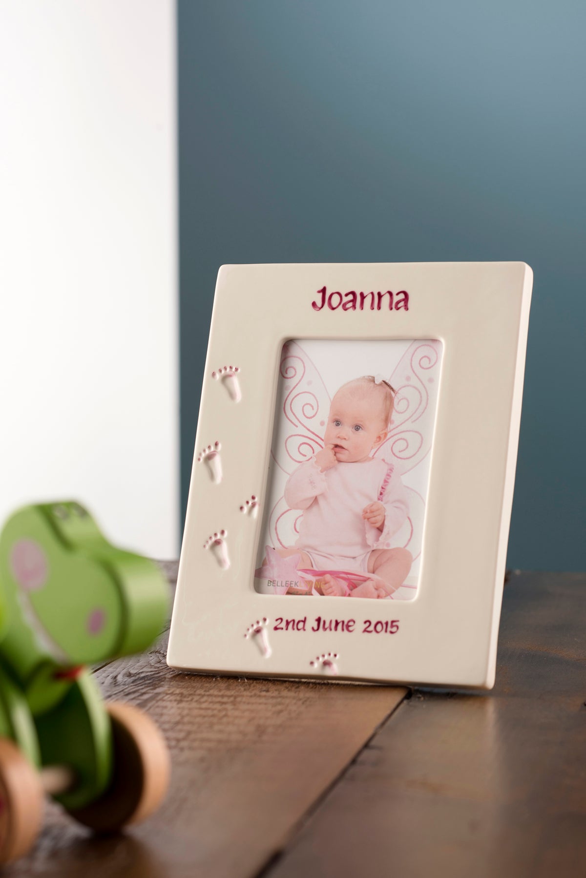 Belleek Living Precious Memories 6x4 pink baby girl photo frame, gift boxed keepsake from Kean’s Claremorris. – online at
