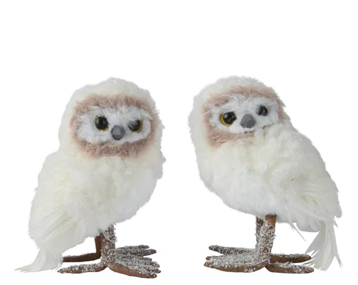 Fur Owl with Glitters –2  Assorted h16cm - Image 1
