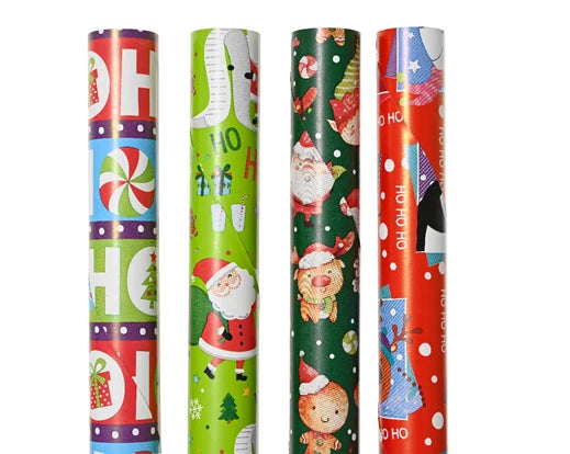 Giftwrapping Paper 4ass assorted L.300cm x W.100cm