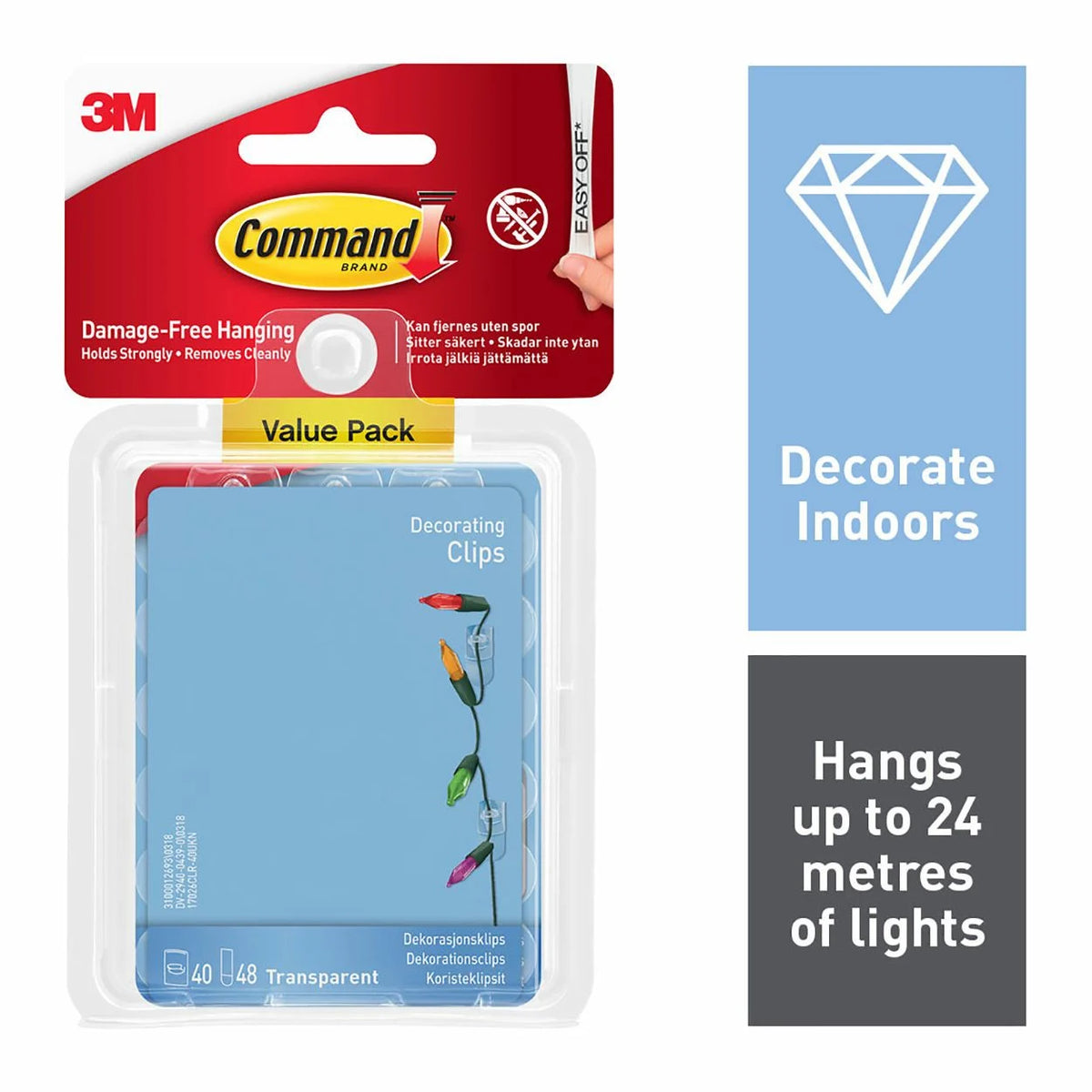 3M Command Clear Decorating Clips - Image 1