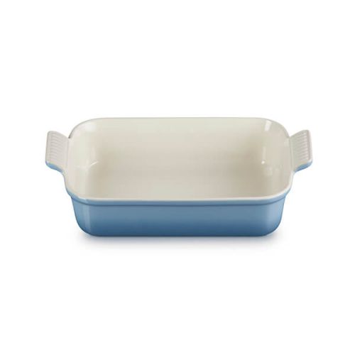 Le Creuset 26cm Deep Rectangular Dish in Chambray Blue – Durable Stoneware Bakeware | Keans Claremorris