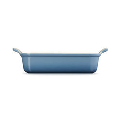 Le Creuset Deep Rectangular Dish 26cm Chambray blue stoneware baking dish – Keans Claremorris