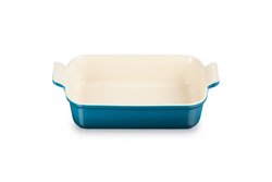 Le Creuset Deep Rectangular Dish 26cm in Deep Teal – Durable Stoneware Bakeware | Keans Claremorris