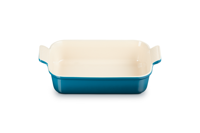 Le Creuset Deep Rectangular Dish 26cm in Deep Teal – Durable Stoneware Bakeware | Keans Claremorris