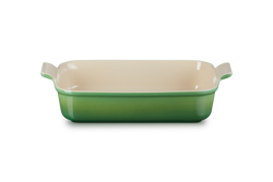 Le Creuset 32cm Bamboo Deep Rectangular Dish, scratch-resistant stoneware, heat-retentive, versatile cooking – Keans