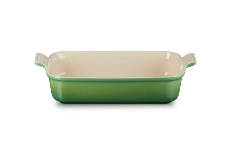 Le Creuset 32cm Bamboo Deep Rectangular Dish, scratch-resistant stoneware, heat-retentive, versatile cooking – Keans