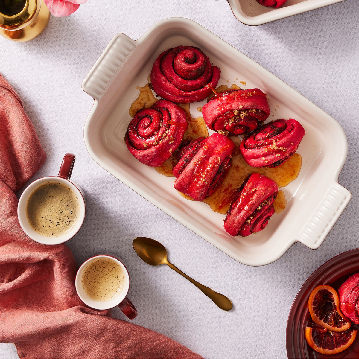 Le Creuset Deep Rectangular Dish 32cm Garnet enamel cookware, durable and stylish, available at Keans Claremorris.