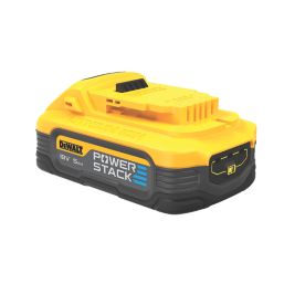 DeWalt 5.0Ah Powerstack Battery DCBP518 high-capacity lithium-ion battery, available at Keans Claremorris.