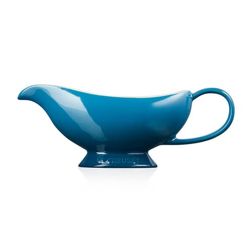 Le Creuset Deep Teal 460ml Stoneware Gravy Boat – Durable, stylish serving dish | Keans Claremorris