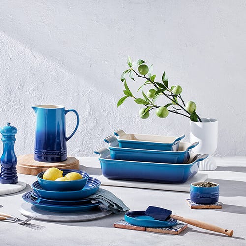 Le Creuset 15cm Azure Stoneware Oval Spoon Rest – Durable Kitchen Accessory | Keans Claremorris