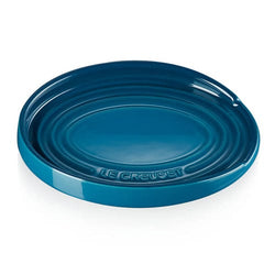 Le Creuset Stoneware Oval Spoon Rest 15cm in Deep Teal – Durable Kitchen Accessory | Keans Claremorris