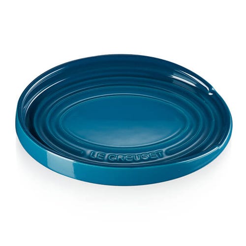 Le Creuset Stoneware Oval Spoon Rest 15cm in Deep Teal – Durable Kitchen Accessory | Keans Claremorris