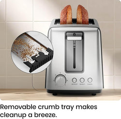 Chefman Stainless Steel 2 Slice Toaster| RJ31-SS-V3-UK