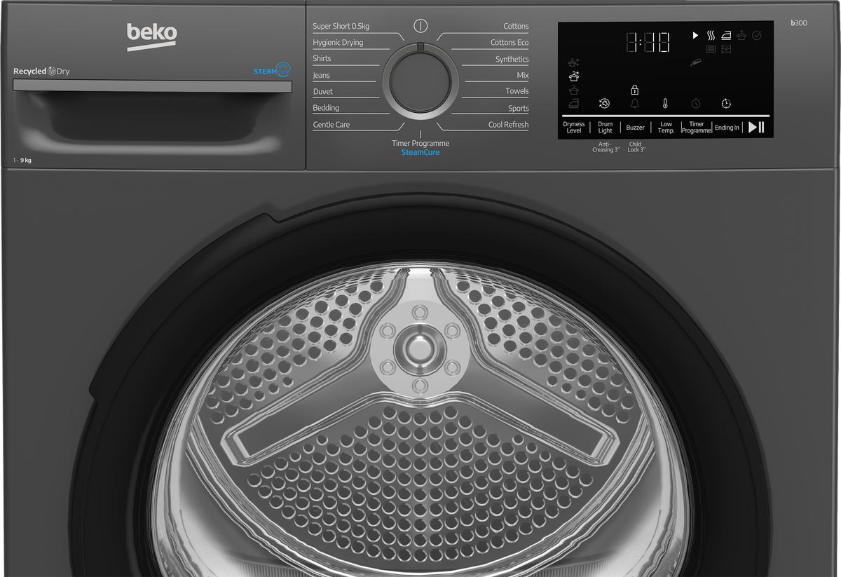 Beko 9kg Heat Pump Tumble Dryer with SteamCure Technology - Image 4
