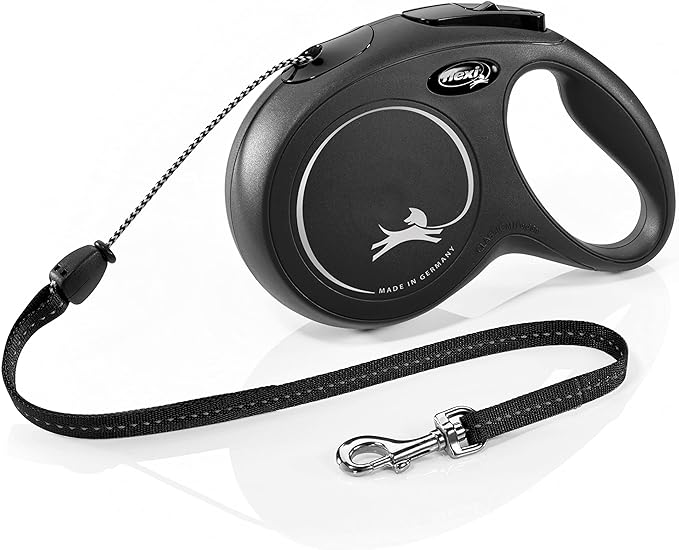 Flexi Classic Cord Medium 8m black dog leash, reflective, short-stroke brake, for dogs up to 20kg – Keans Claremorris