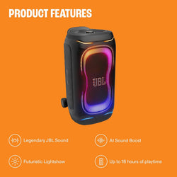 JBL Portable Party Speaker Replaceable Battery with Wheels UK| JBLPB330BLKUK