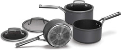 Ninja ZEROSTICK 3-piece saucepan set with glass lids, non-stick, induction & oven safe, available at Kean’s Claremorris –