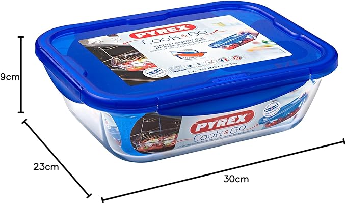 Pyrex Cook & Go Rectangular Dish 30x23x9cm 3.3L - Image 2