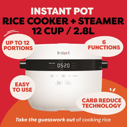 Instant Pot Rice Cooker + Steamer | 12-Cup | 2.8L