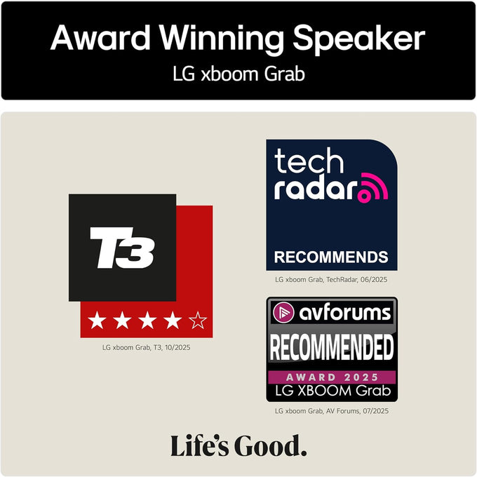 LG Xboom Grab by will.i.am Wireless Speaker - Black | GRAB.AEUSLBK - Image 4