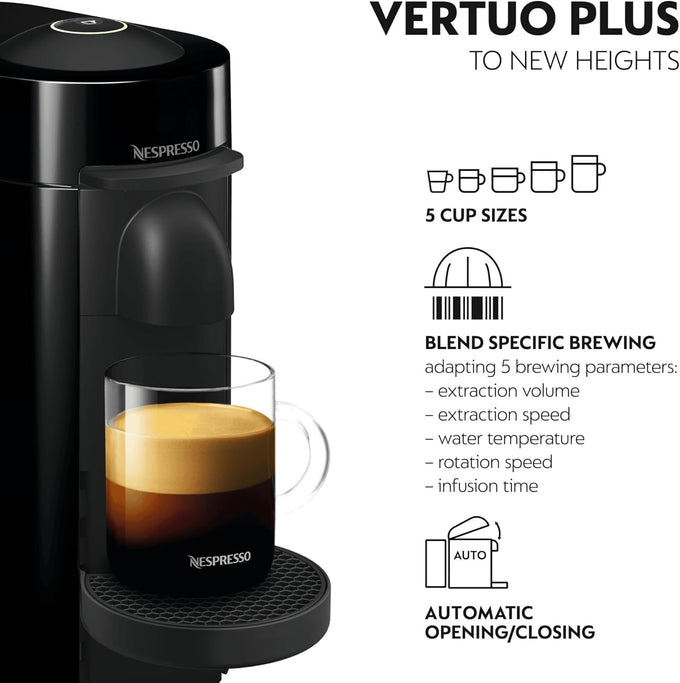 Delonghi Nespresso Vertuo Plus Capsule Coffee Machine Black - Image 3