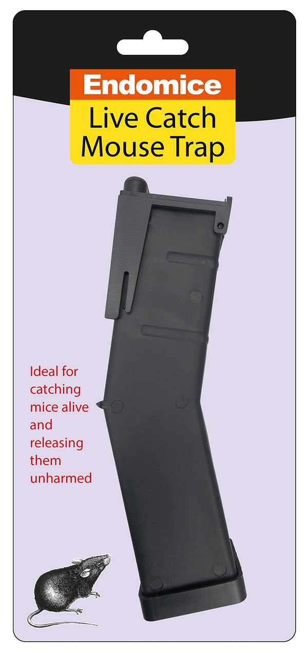 Endomice Trip Trap Catch & Release humane mouse trap, reusable, easy baiting, live catch, from Keans Claremorris store.