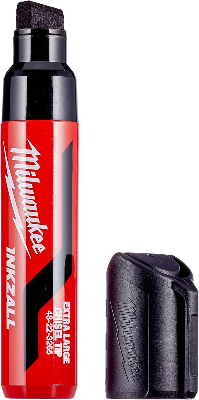 Milwaukee Inkzall Black XL Chisel Tip Marker (1pk) - Image 3