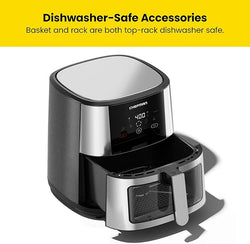 Chefman Turbo Fry 8L Stainless Steel Air Fryer| RJ38-SS-8TW