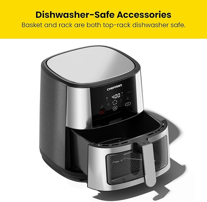 Chefman Turbo Fry 8L Stainless Steel Air Fryer| RJ38-SS-8TW - Image 2