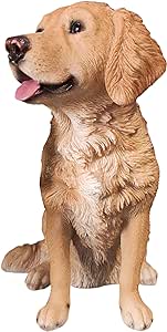 Real Life Golden Retriever Dog Figurine – Detailed, Lifesize Decor – Keans Claremorris