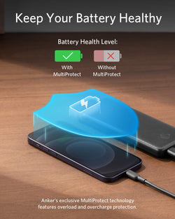 Anker PowerCore 10K 12W Black portable power bank, compact 10000mAh charger – available at Keans Claremorris.