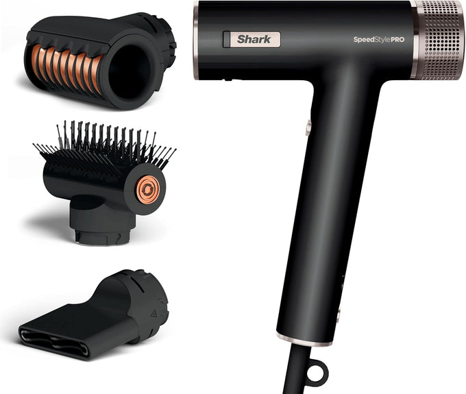 Shark SpeedStyle Pro 3-in-1 hair dryer with high-velocity airflow, ionic frizz control, 3 attachments, from Kean’s