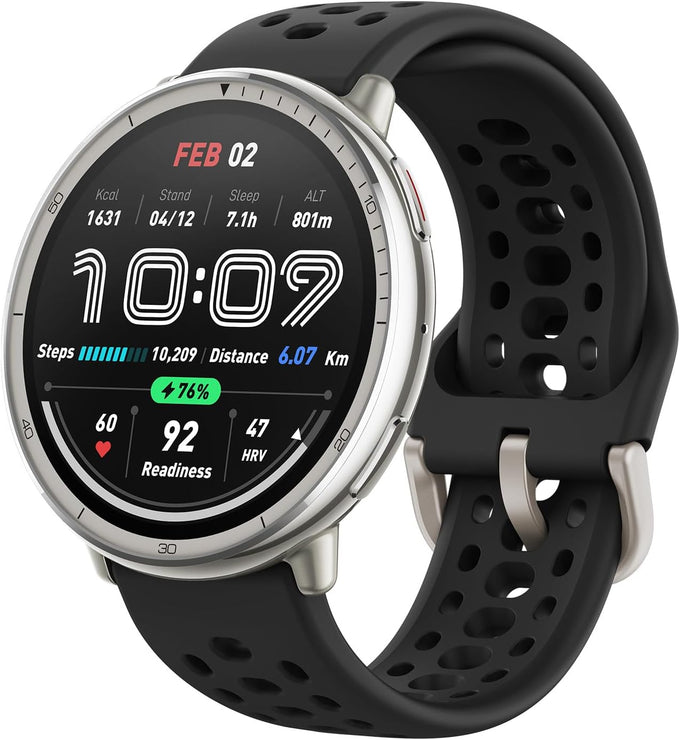 Amazfit Active 2 (Round) Black Sport Silicone | 146-W2437GL7N - Image 1
