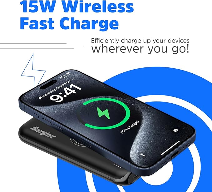 Energizer 10000mAh Wireless Charging Power Bank portable charger - Keans Claremorris