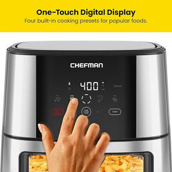 Chefman Turbo Fry 8L Stainless Steel Air Fryer| RJ38-SS-8TW