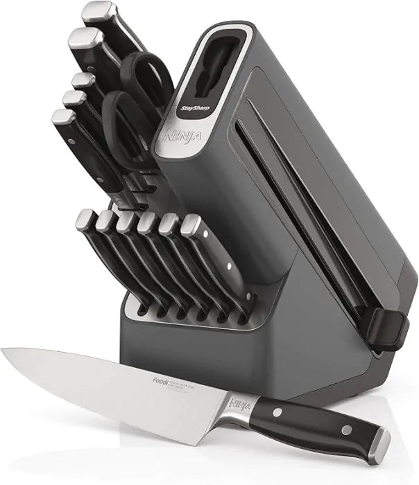 Ninja Foodi StaySharp Knife Block with Integrated Sharpener – Deluxe 14-Piece Set - Image 3