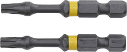 DeWalt Impact Torsion Bits TX0 x 50mm (x2) and Magnetic Screwlock Sleeve