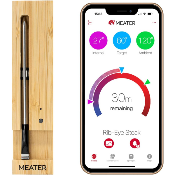 Meater Plus Bluetooth Meat Thermometer with 165ft range, wireless, guided cook system – available at Keans Claremorris