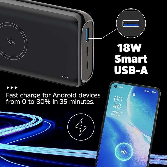 Energizer 20000mAh Wireless Charging Power Bank for fast, portable charging - available at Keans Claremorris