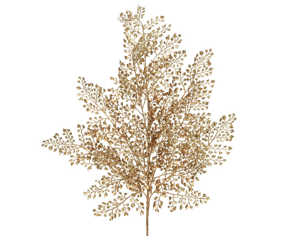 Gold Glittered Spray 68cm tall plastic decoration, sparkly gold finish – available at Keans Claremorris