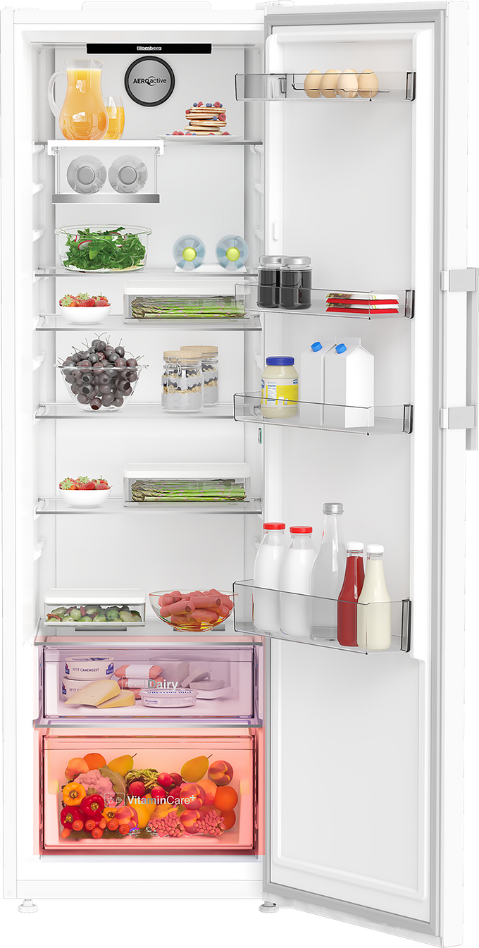 Blomberg Freestanding  Tall Larder Fridge with VitaminCare+ | White - Image 4