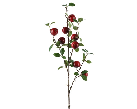 Foam Red Apple Spray with Green Leaf – H.91cm