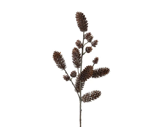 Glittered Pinecone Spray 70cm - Image 1