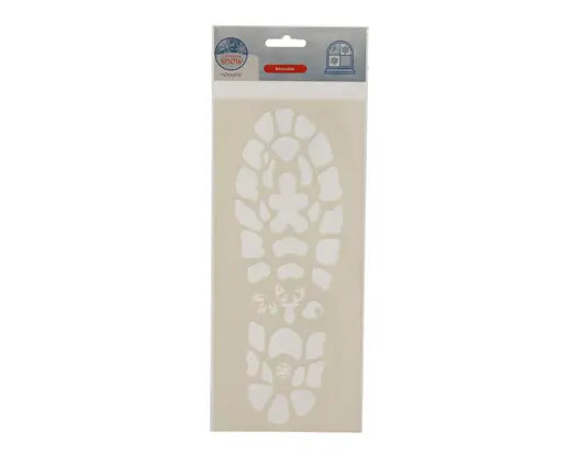 Footprint Stencil – White 25 × 12.5cm