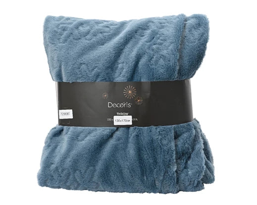 Throw Polyester Sky Blue l130cm x w170cm x h1.3cm - Image 1