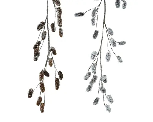 Natural Snow-Washed Pinecone Garland – 130cm - Image 1