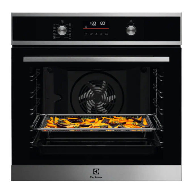 Electrolux 700 AirFry Built-In Single Pyrolytic Oven EOM6P46X with LED, Fast Heat, 72L, Child Lock - Keans Claremorris