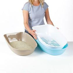 Berto Cat Litter Tray in Grey - Durable, Easy-Clean Design | Available at Keans Claremorris